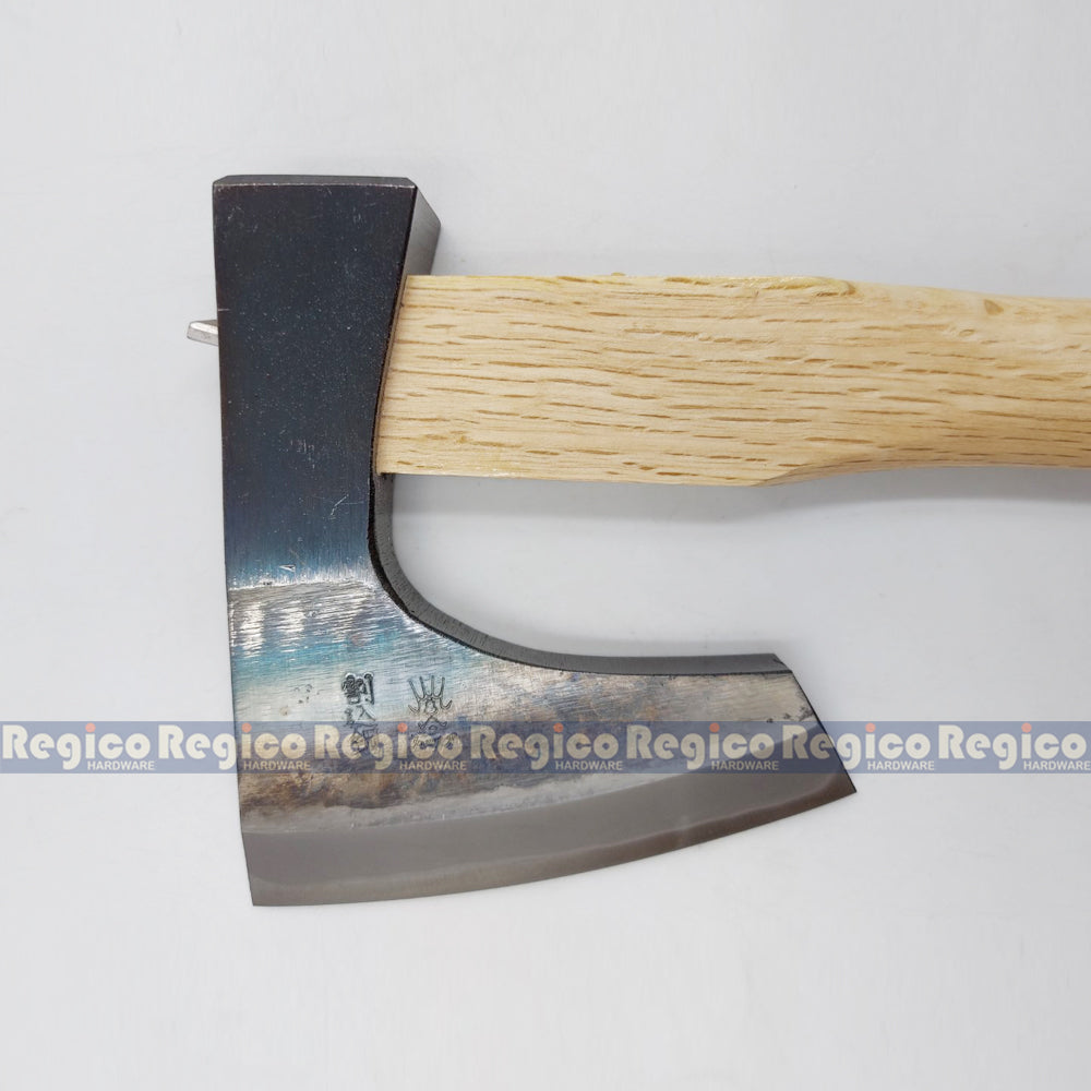 MIZUNO Masakari Bearded Japanese Hatchet Axe with Oak Wood Handle