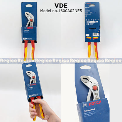 BOSCH Water Pump Sanitary Pliers 250mm | Adjustable Pipe Pliers & Plumbing Tool | Standard VDE Bosch Hand Tools