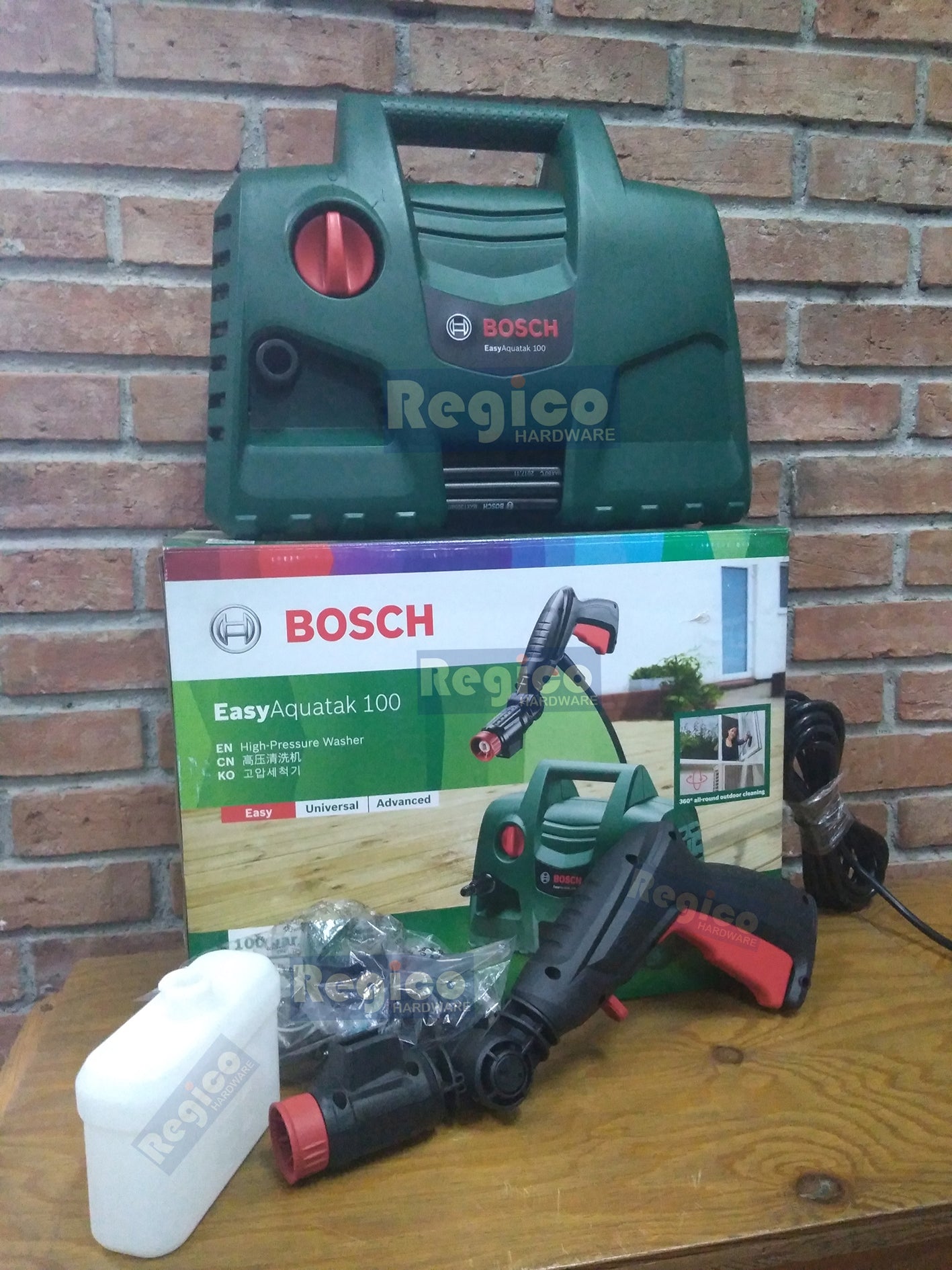 BOSCH AQT 100 Bar with 360 Gun Easy Aquatak High Pressure Washer Bosch Lawn Garden