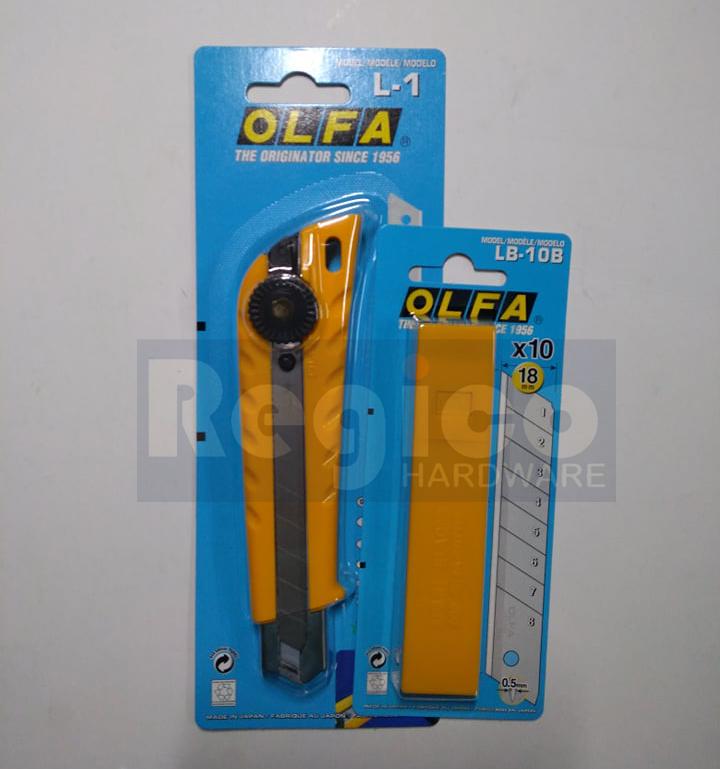 OLFA Cutter (L-1) with spare blades (LB-10B)