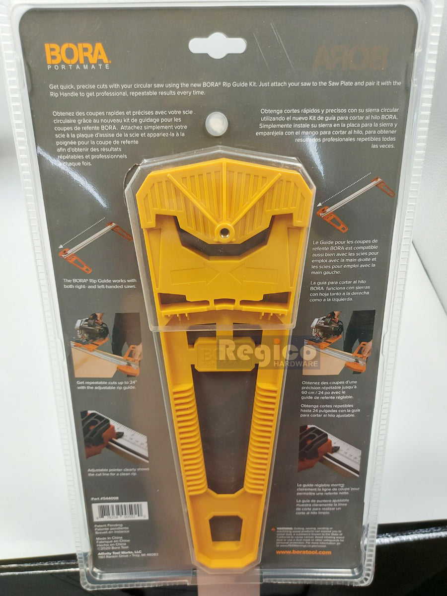 Bora 24 Inches NGX Rip Guide with Saw Plate Saw Guide Sled Rip-Cut Woodworking Track Saw Track Guide System 544008