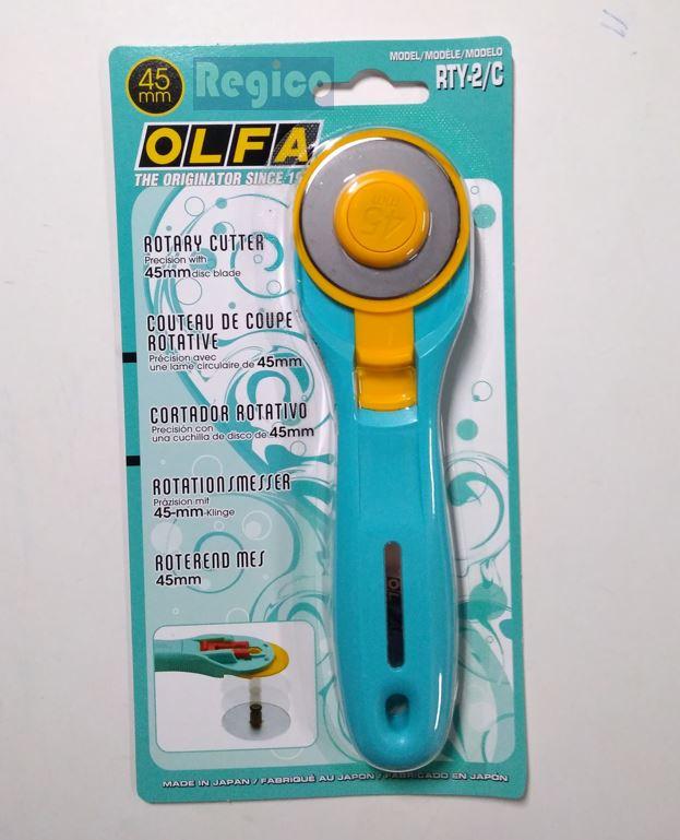 Olfa 45mm Rotary Cutter with Self Healing Mat (12"x18")