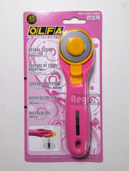 Olfa 45mm Rotary Cutter with Self Healing Mat (12"x18")