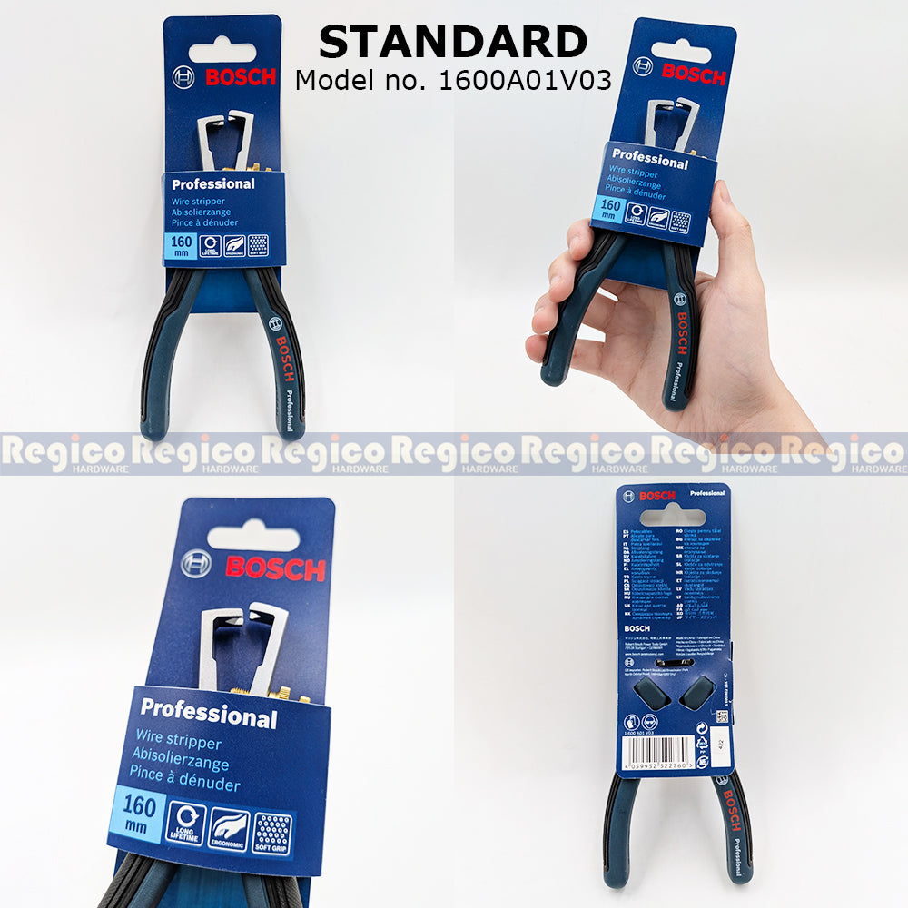 BOSCH Wire Stripper 160mm | Wire & Cable Stripping Tool | Standard / VDE 1000V Bosch Hand Tools 1600A01V03 1600A02NE7