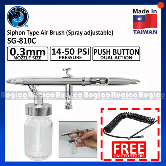 PROWIN Siphon Type Spray Paint Hobby Air Brush SG-810C