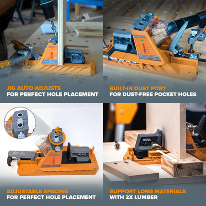 Bora Automatic Pocket Jig Kit Set A170201 for Woodworking