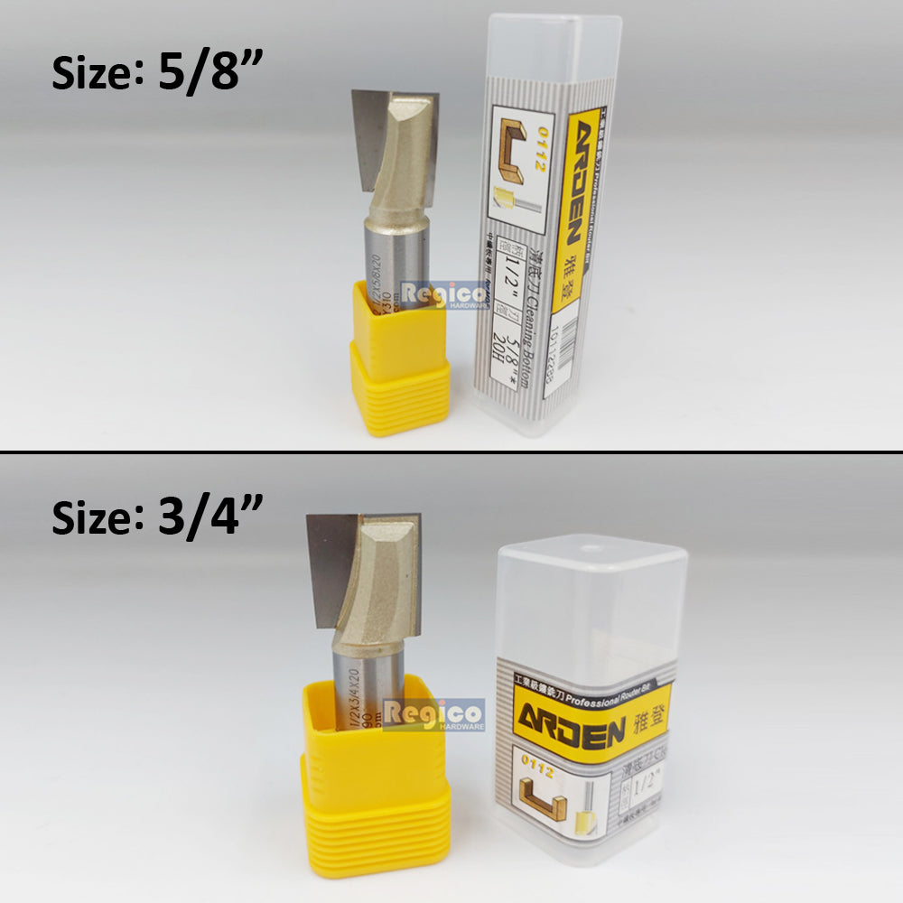 Arden 1/2 Shank Bottom Cleaning Router Bit for Plunge Router #0112