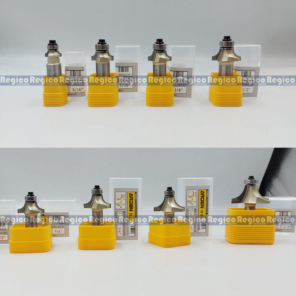 ARDEN #0602 1/2 Shank Round Over Beading Edging Ball Bearing Router Bit for Woodworking