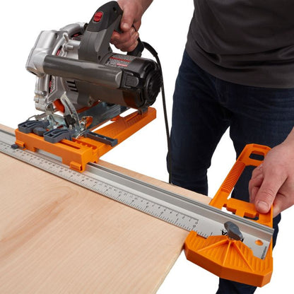 Bora 24 Inches NGX Rip Guide with Saw Plate Saw Guide Sled Rip-Cut Woodworking Track Saw Track Guide System 544008