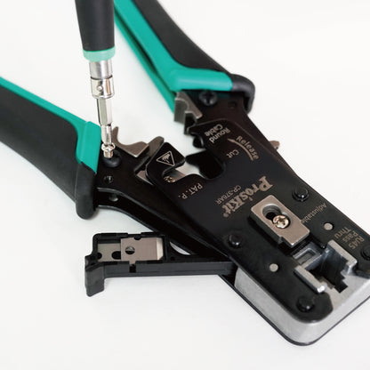 Proskit Cat 7 6 5 End Pass Through Wire Crimper CP-376AR