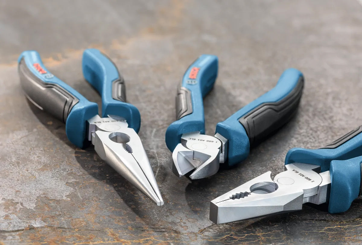 BOSCH Professional Pliers Set 3Pcs | Combination Pliers, Long Nose Pliers & Diagonal Side Cutter | Bosch Hand Tools