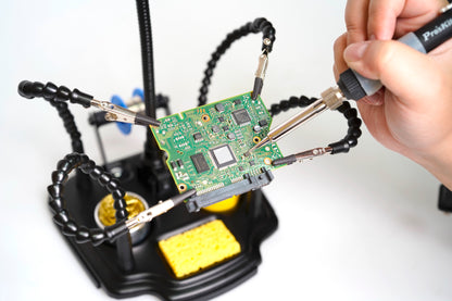 Proskit Helping Third Hand Soldering Stand Station Magnifying Glass Lense Clamp Holder Electronics Circuit Board Repair SN-396N
