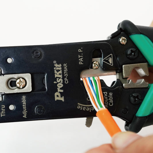 Proskit Cat 7 6 5 End Pass Through Wire Crimper CP-376AR