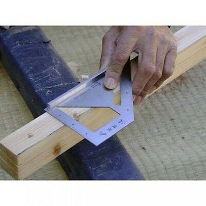 Shinwa #62081 Miter Ruler 45 Degree 90 Degree Stainless Steel Scribe Mark Ruler Square Squala Layout Miter Line Gauge Carpenter