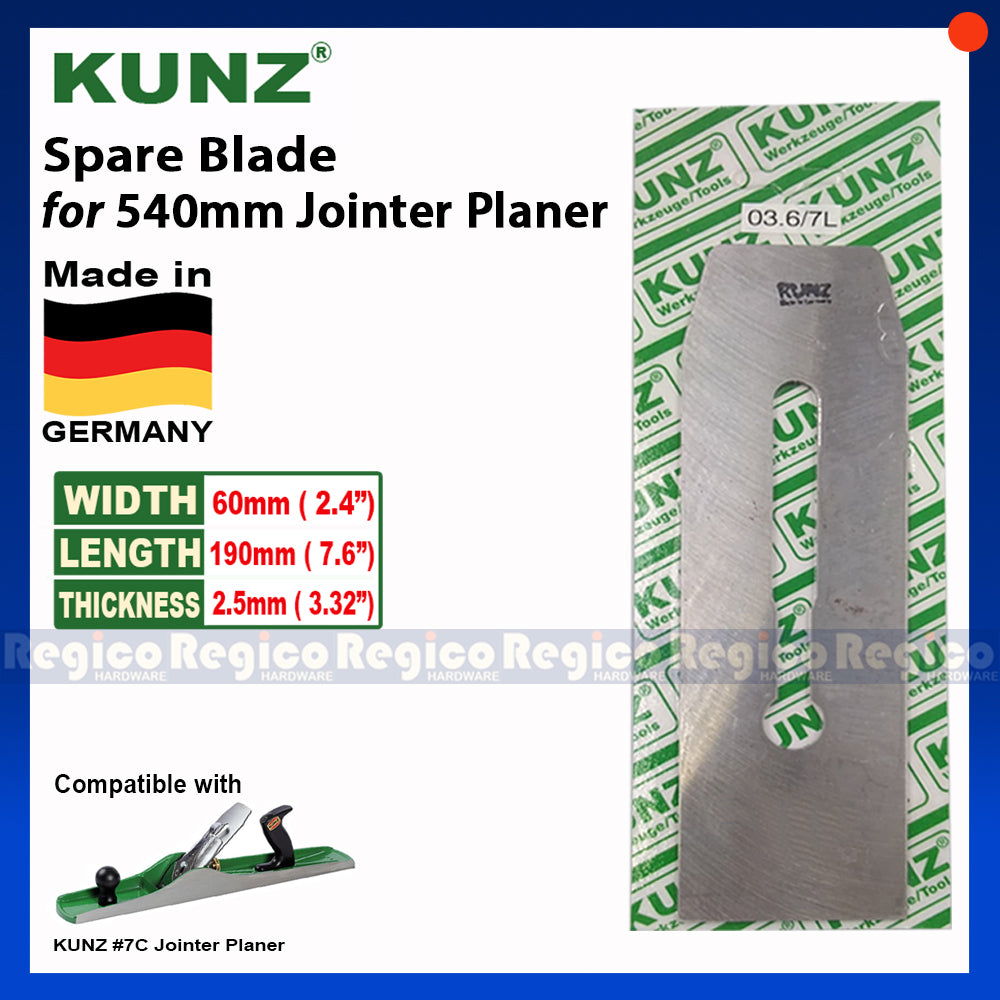 KUNZ Spare Blade for 540mm Jointer Hand Planer (03.6/7L)