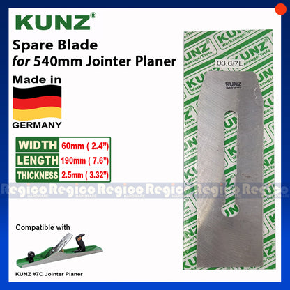 KUNZ Spare Blade for 540mm Jointer Hand Planer (03.6/7L)