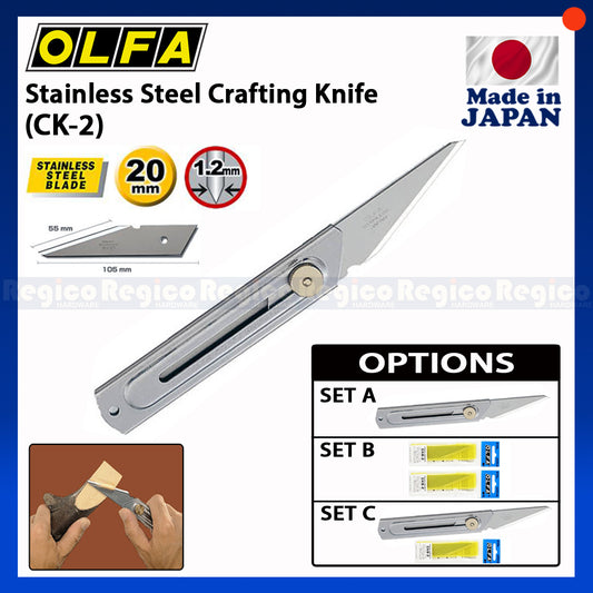 Olfa Stainless Steel Crafting Knife Ck-2/20 CKB-2