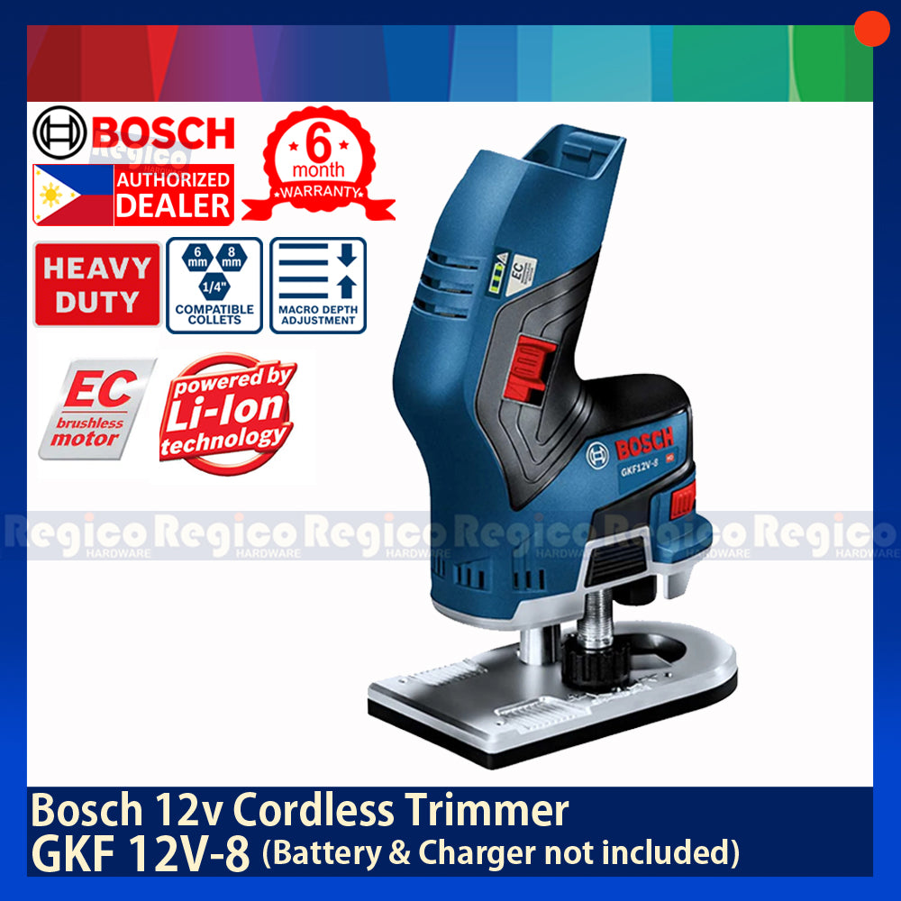 BOSCH GKF 12v-8 BARE TOOL Cordless 1/4 Shank Palm Router Trimmer Original Genuine Bosch Cordless
