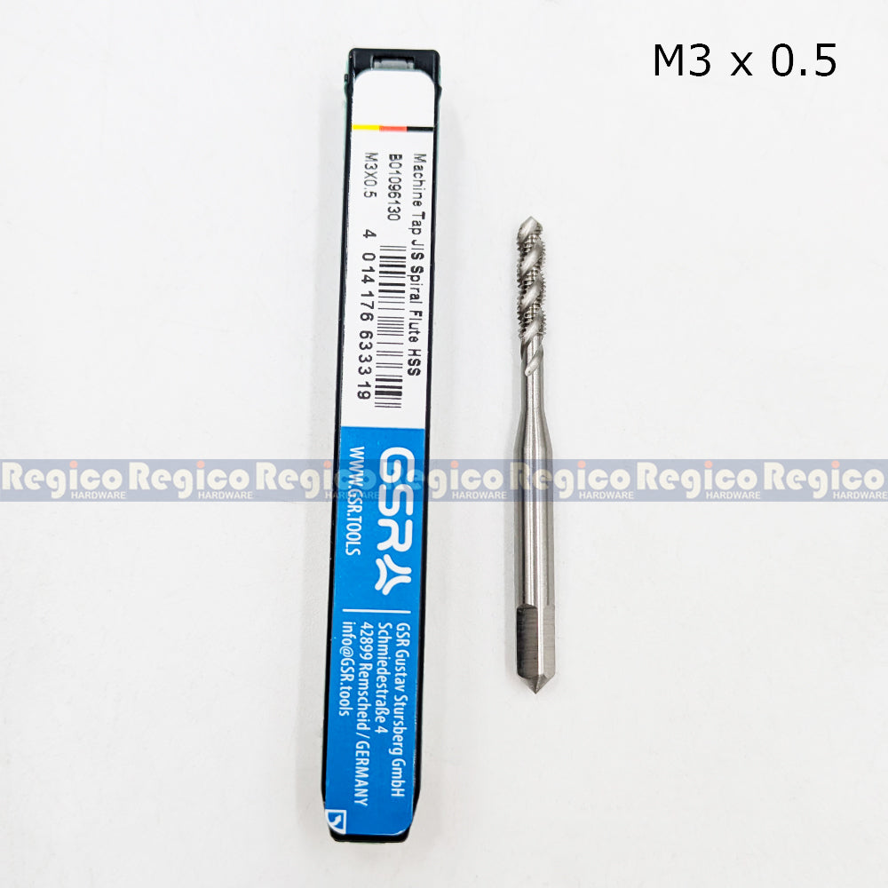 GSR Metric High Speed Steel Spiral Flute Machine Tap for blind hole