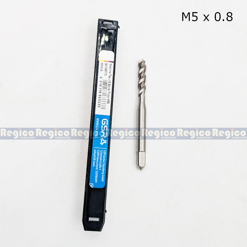 GSR Metric High Speed Steel Spiral Flute Machine Tap for blind hole