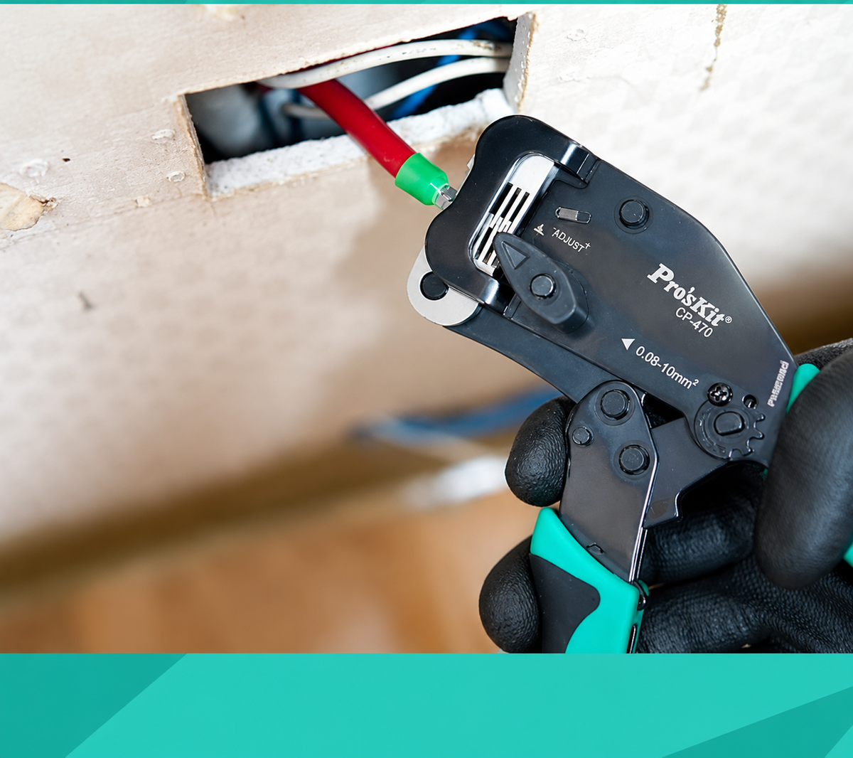 Pro'sKit CP-470 Self-Adjusting Ratchet Crimper | Ferrule Crimping Tool | Wire Terminal Crimper 0.08-10mm² 16mm²
