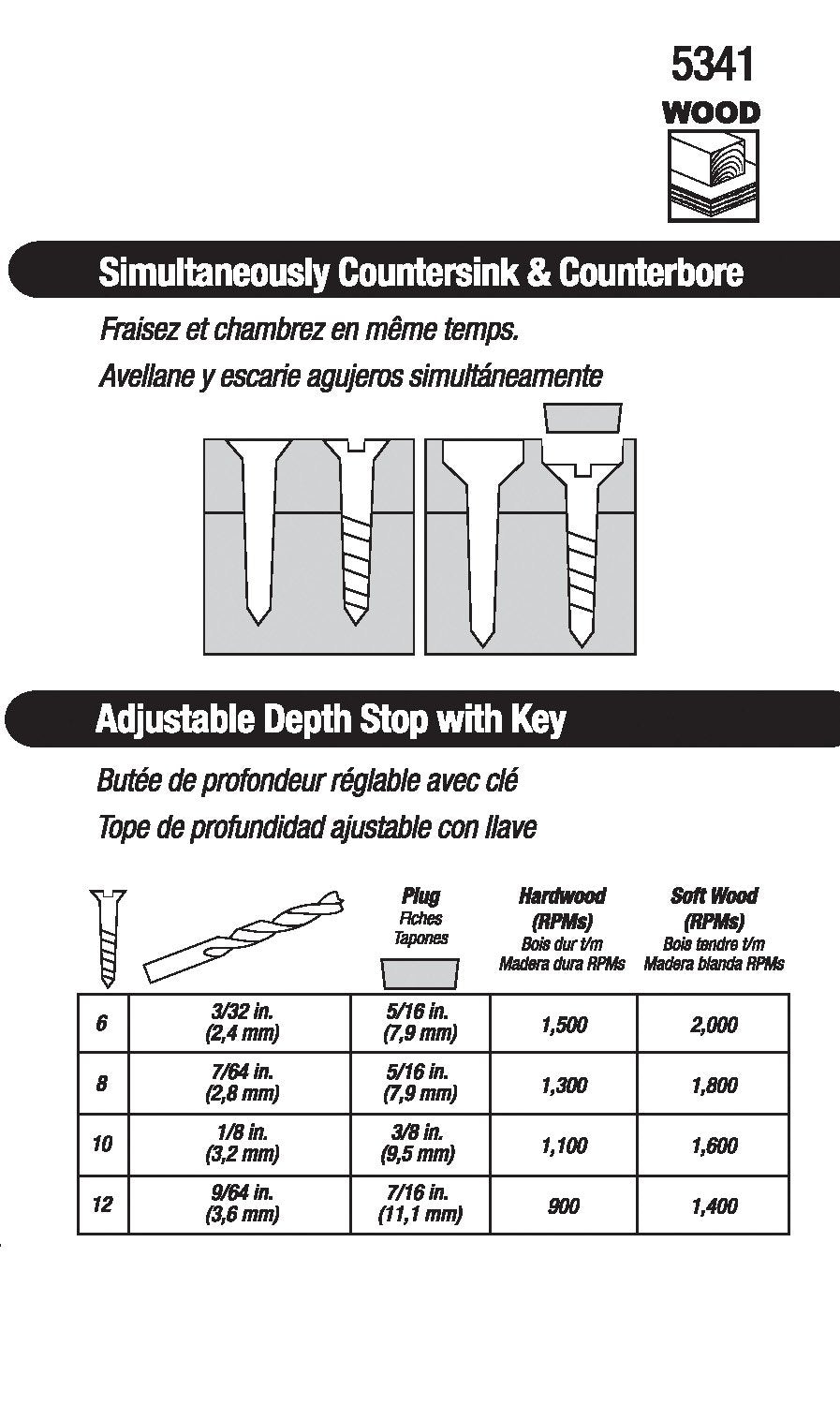 Milescraft Counter Bit Set (5341)