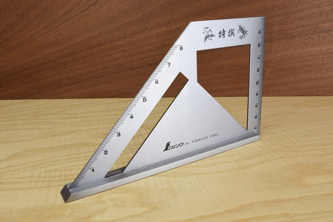 Shinwa #62081 Miter Ruler 45 Degree 90 Degree Stainless Steel Scribe Mark Ruler Square Squala Layout Miter Line Gauge Carpenter