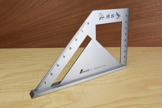 Shinwa #62081 Miter Ruler 45 Degree 90 Degree Stainless Steel Scribe Mark Ruler Square Squala Layout Miter Line Gauge Carpenter